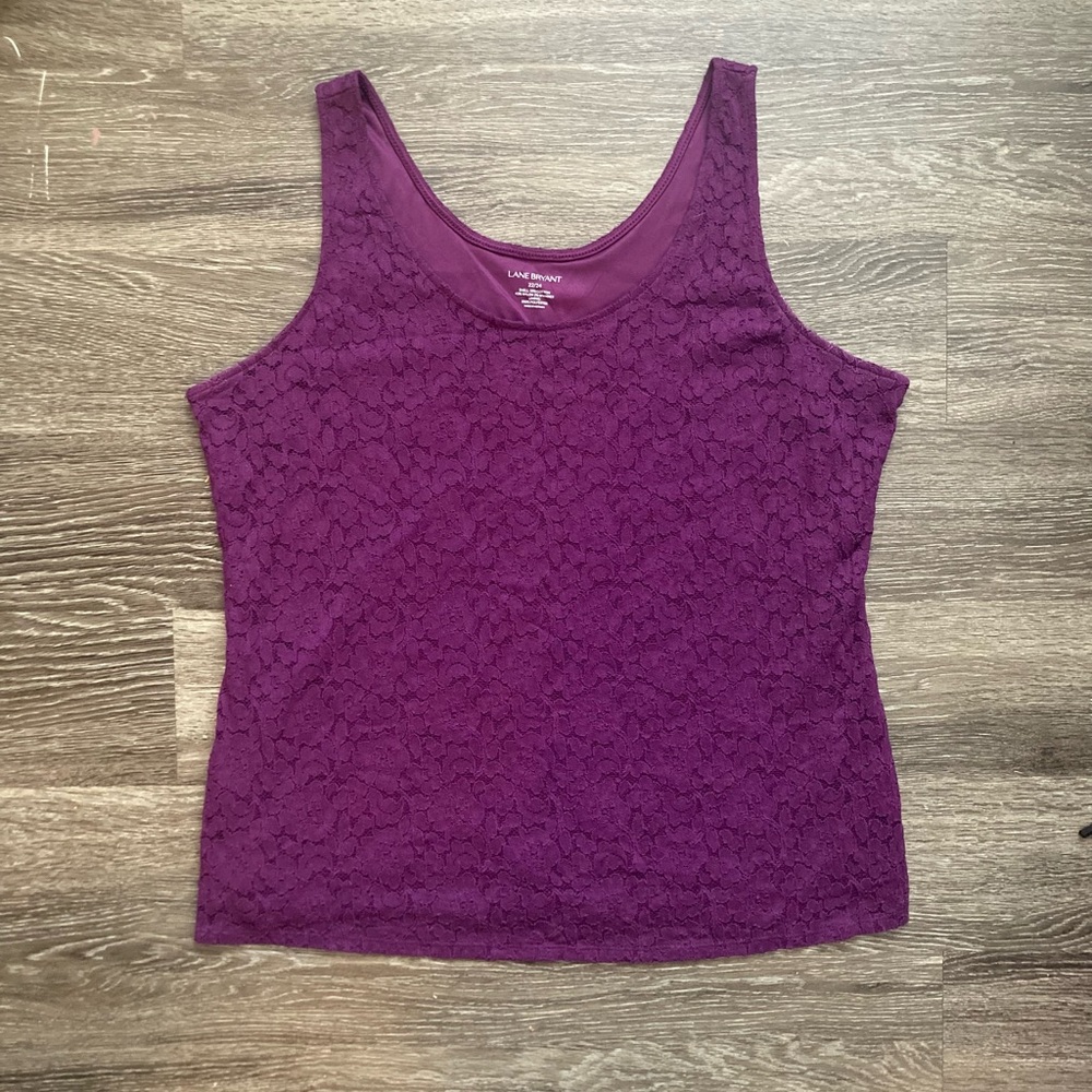 Lane Bryant purple tank top in size 22/24